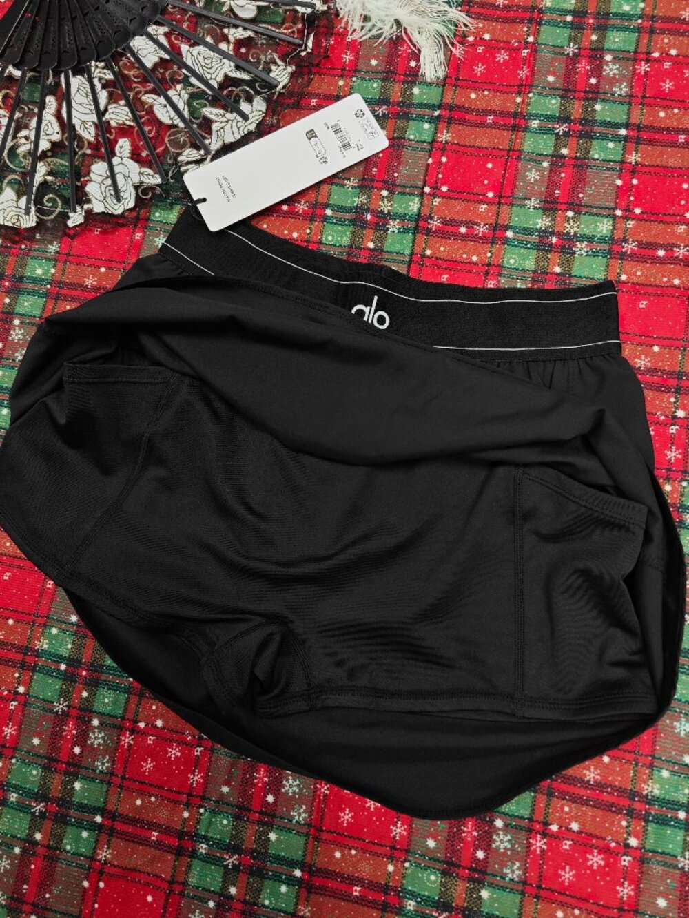 ALO Yoga Black Match Point Tennis Skirt💟High Waist, for Sports/Holiday Travel - Picture 6 of 8